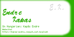 endre kapas business card