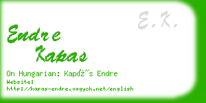 endre kapas business card